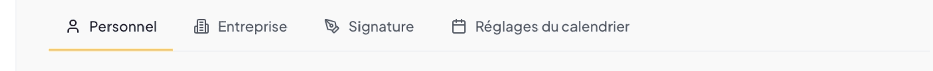 My Profile page with its 4 tabs