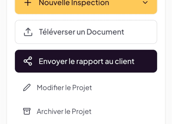 Quick Actions panel with the Send report to client button