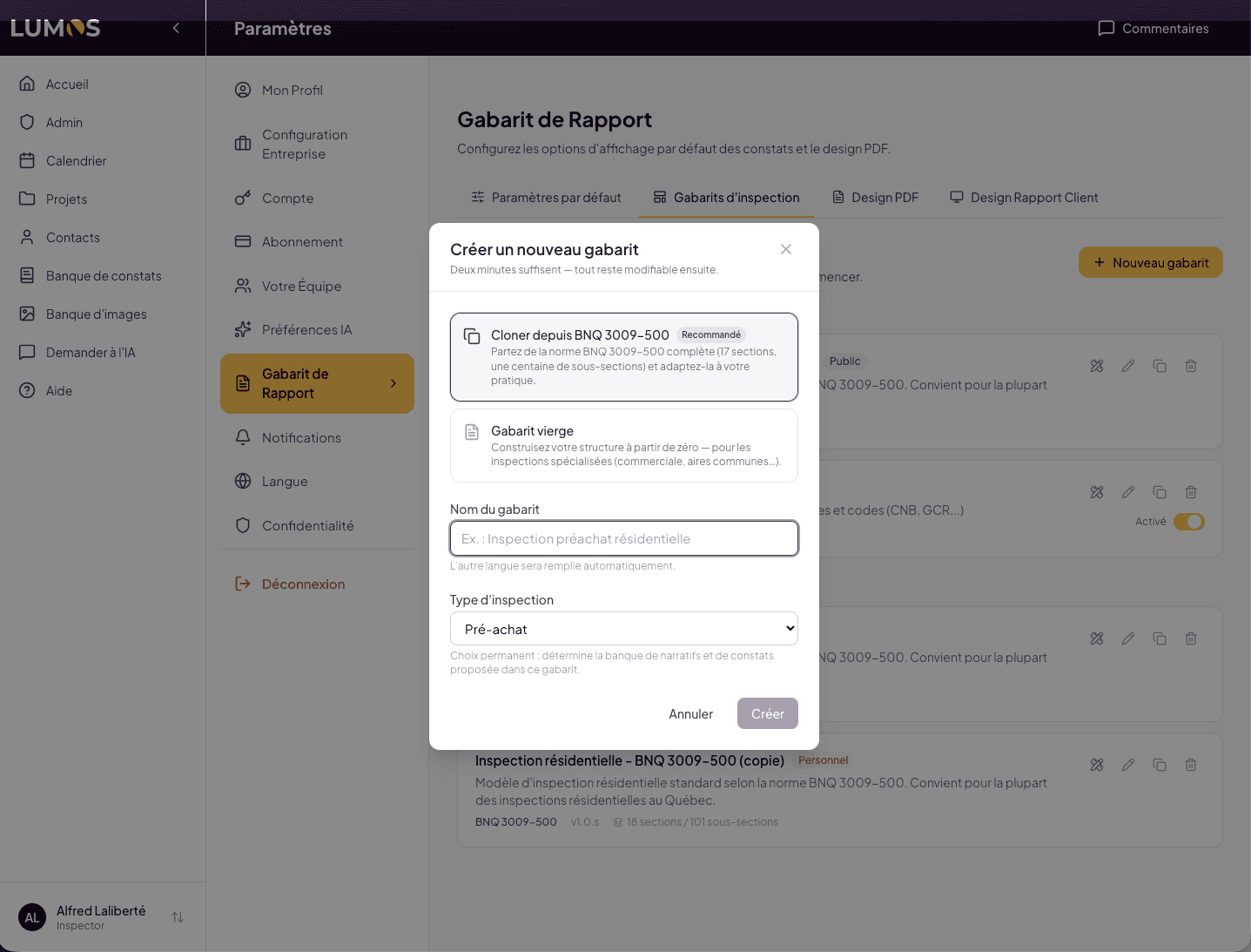 Create a new template window with the two sources and the name field