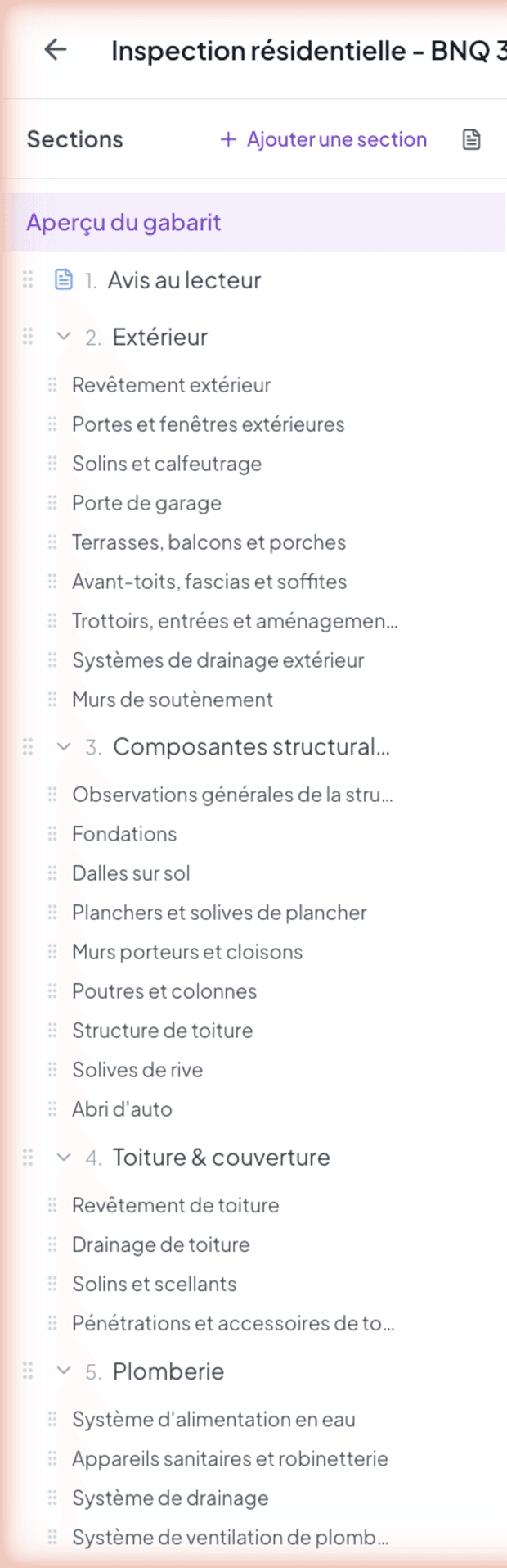 Tree sidebar with action icons on hover